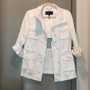 BCBG white denim jacket
